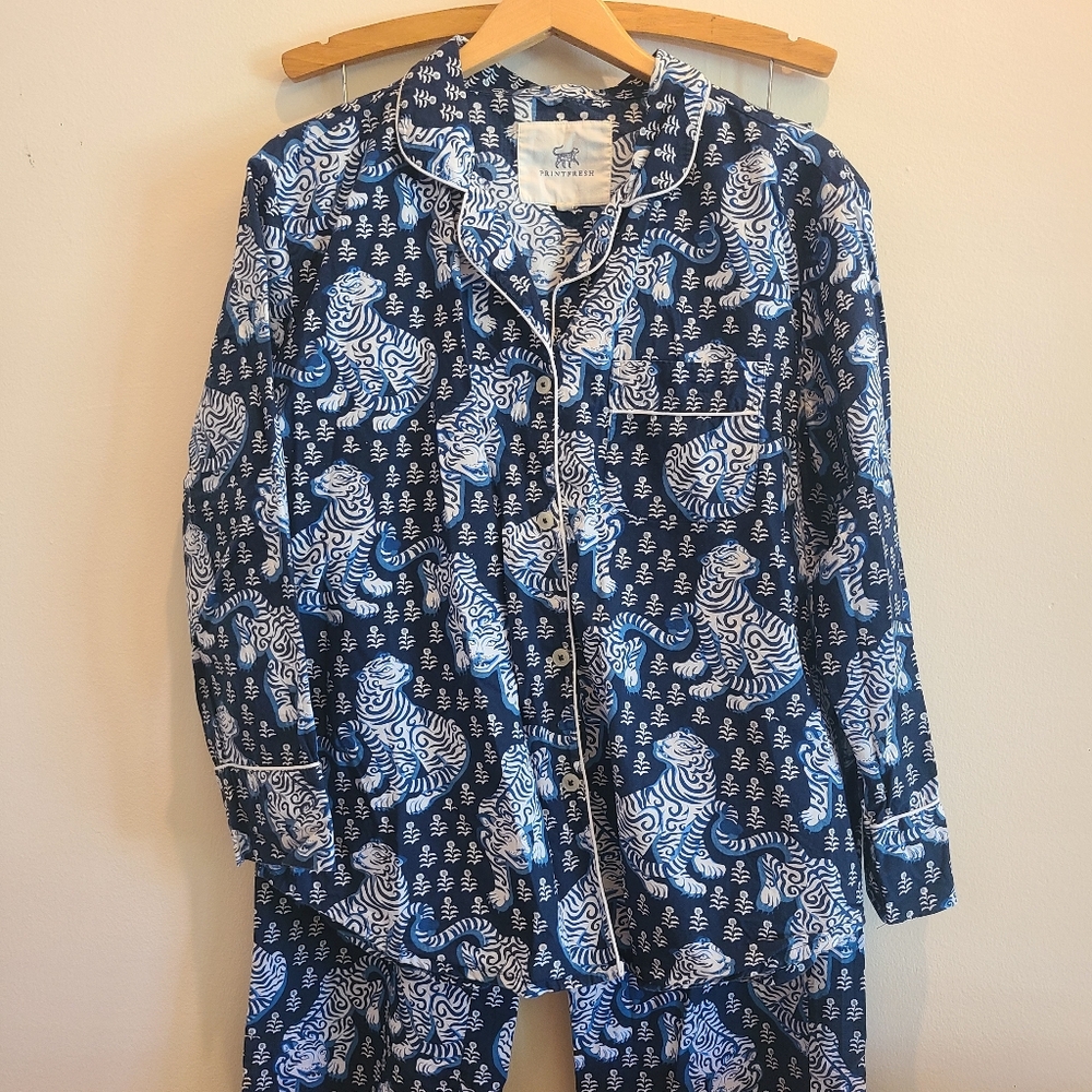 PRINTFRESH Tiger Queen Long PJ Set Size M - Picture 5 of 13